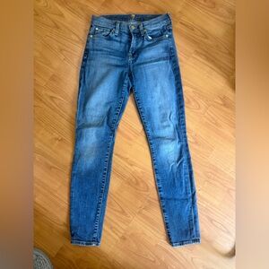 7 For All Mankind Womens Size 25 The Ankle Skinny Jeans (25"Wx26"Inseam) 170